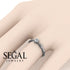 Solitaire Bamboo Diamond Ring- Charlotte no. 3